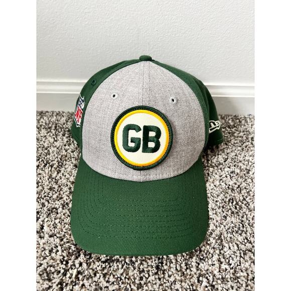 Green Bay Packers New Era 39THIRTY Historic Flex Hat Gray Green S/M - Picture 1 of 4